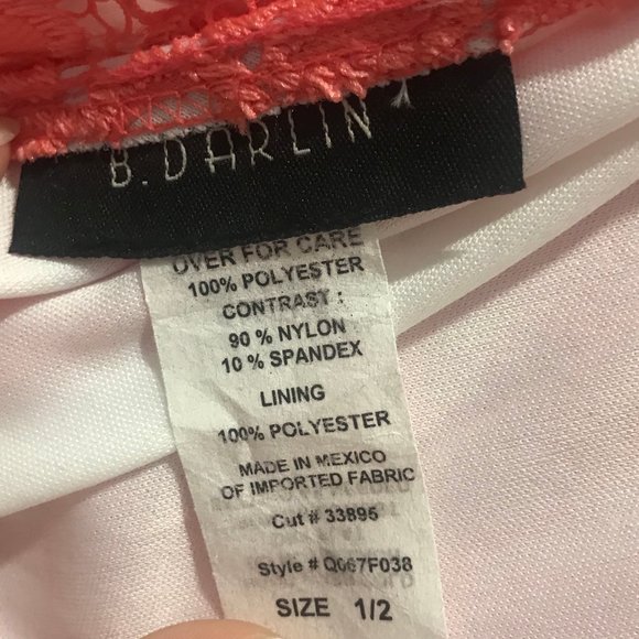 Peach / White Lace Formal Dress - Picture 5 of 5